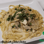 Delicious Alfredo pasta with grilled chicken