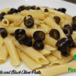 Fresh Garlic and Black Olives Pasta