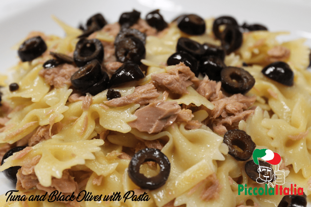 Tuna and Black Olives with Pasta